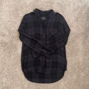 Rails Hunter Plaid Gray/Black Shirt (Size: XS)